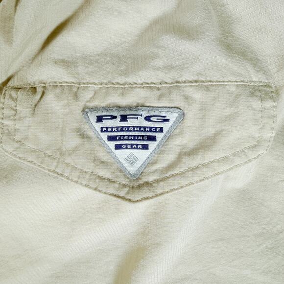 Columbia PFG Pants Mens L 34 Biege Hiking Nylon Convertible Zip Off Gorpcore - Picture 6 of 11